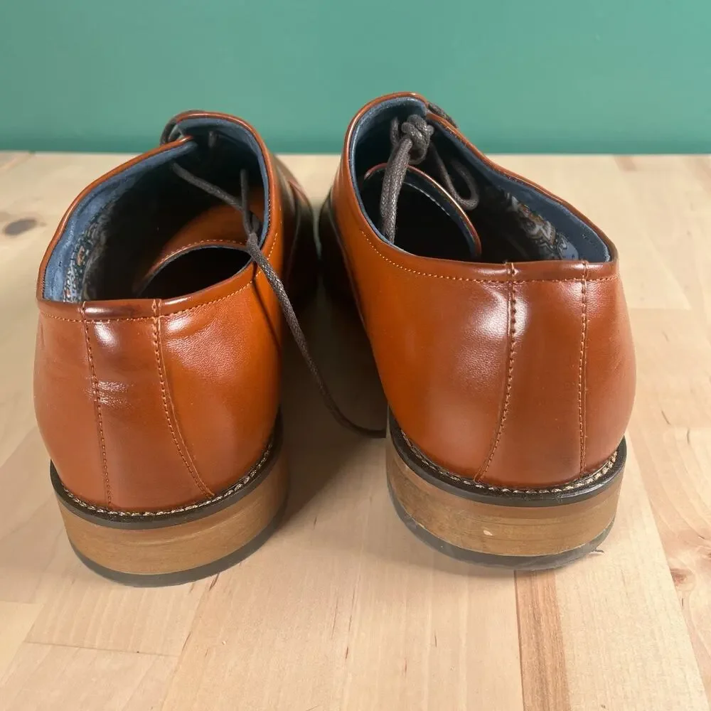 BRUNO MARC NEW YORK Mens Louis 2 Brown Oxford Dress Shoe‎ Size 10.5 Wide